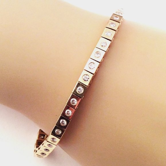 14K Gold & 42 Natural Diamonds Tennis Bracelet, Appraisal Shown - Picture 3 of 8